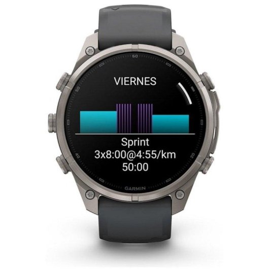 Garmin fēnix 9 Pro inReach LTE 47mm Titanio con correa de silicona en gris