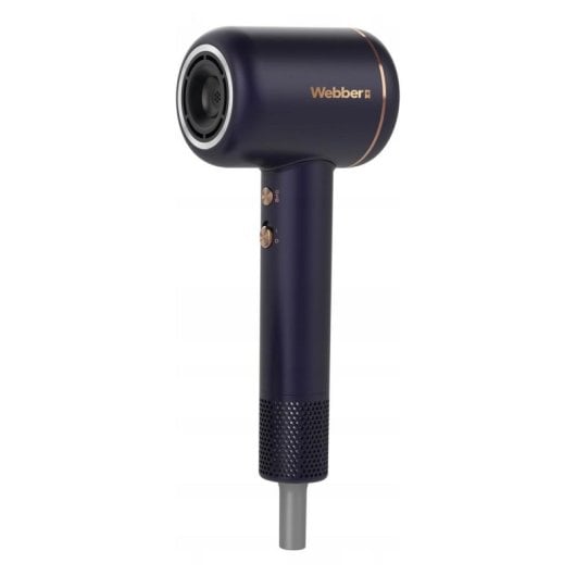 Ionen Föhn WEBBER 05HD-1698 1600W 3 Temperaturstufen 3 Geschwindigkeiten Diffusor Konzentrator Blau Gold