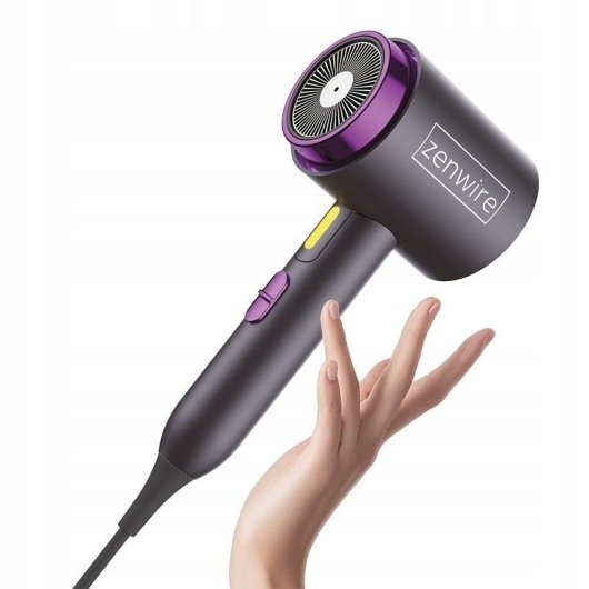 Reiseföhn Ionen-Technologie Klappbar Zenwire 1232161 1500W 3 Temperaturstufen 3 Geschwindigkeiten Schwarz Violett