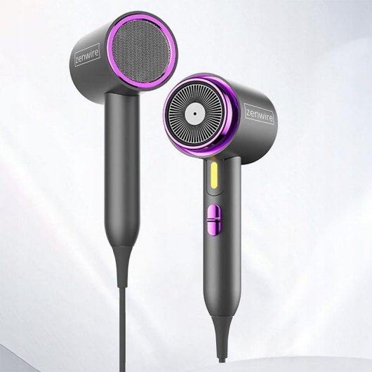 Reiseföhn Ionen-Technologie Klappbar Zenwire 1232161 1500W 3 Temperaturstufen 3 Geschwindigkeiten Schwarz Violett