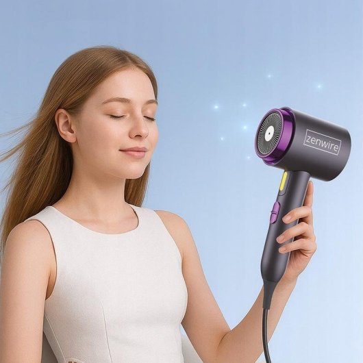 Reiseföhn Ionen-Technologie Klappbar Zenwire 1232161 1500W 3 Temperaturstufen 3 Geschwindigkeiten Schwarz Violett