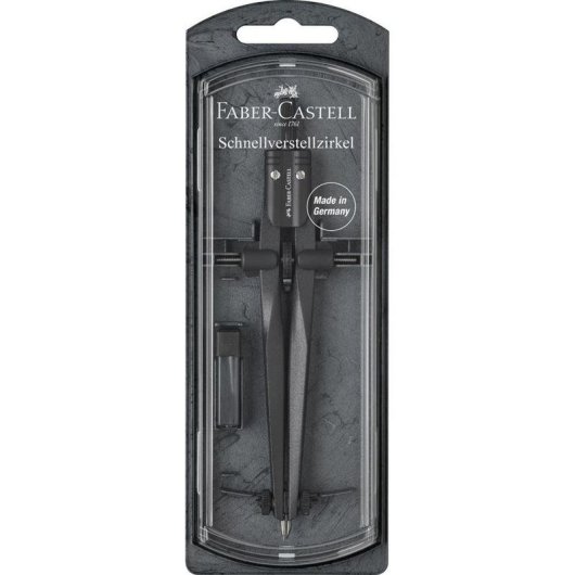 Compás de ajuste rápido Faber-Castell Stream piedra negra 34 cm