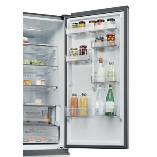 Frigorífico Combi Haier HTR3620ANMG No Frost 186cm 360L A Inox