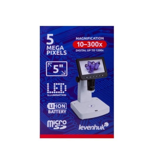 Microscopio digitale LEVENHUK DTX 700 LCD 1200x 5 MP schermo 5 pollici