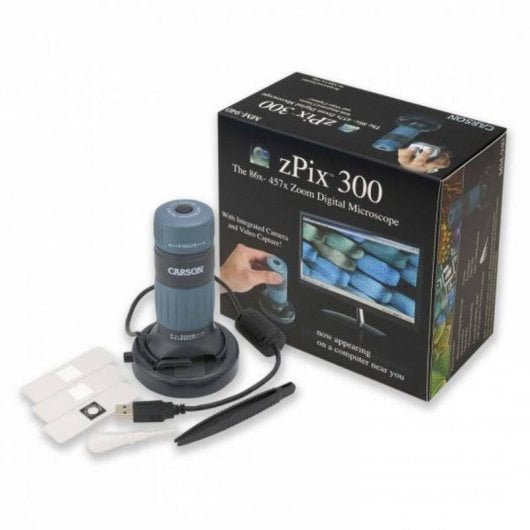 Microscopio digital Carson zPix 300 Ampliación 86x-457x USB