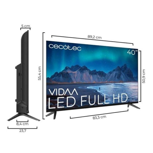 TV Cecotec LED A5 Series ALF50040 40" Full HD 50Hz Smart TV VIDAA Dolby Audio