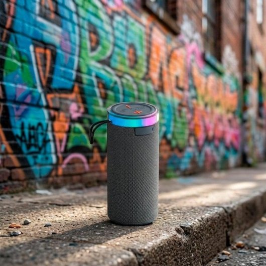 Altavoces Cool Portátil Bluetooth 10W con Micro SD, Radio FM y luces RGB