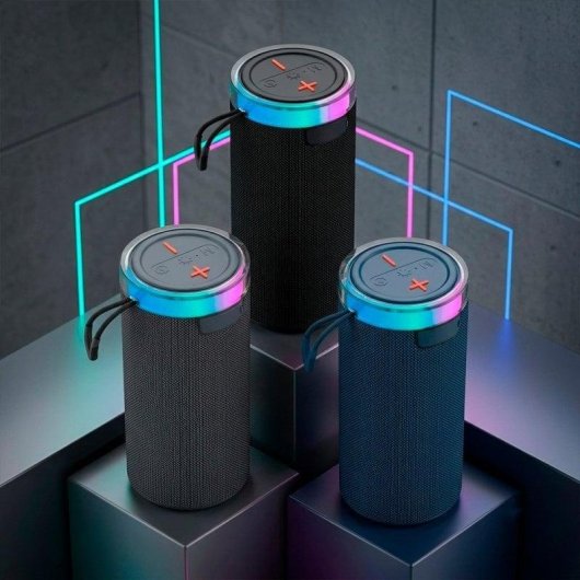 Altavoces Cool Oporto Bluetooth 10W con Micro SD, Radio FM y luces RGB