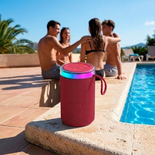 Colunas Bluetooth Cool Habana TWS 5W com LED RGB, Rádio FM, Micro SD e base antiderrapante