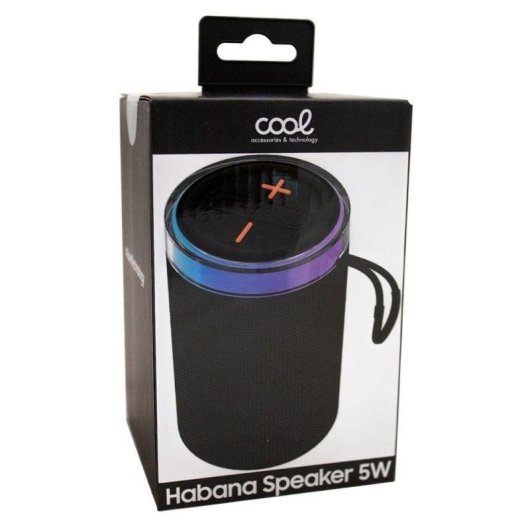 Colunas Bluetooth Cool Habana TWS 5W com Micro SD, Rádio FM e LED RGB