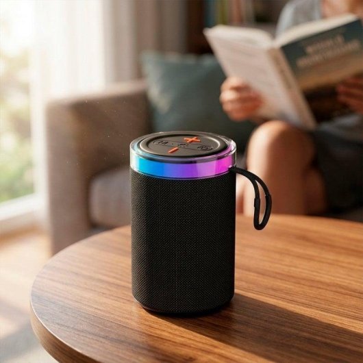 Colunas Bluetooth Cool Habana TWS 5W com Micro SD, Rádio FM e LED RGB