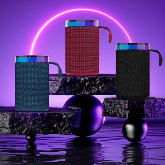 Colunas Bluetooth Cool Habana TWS 5W com Micro SD, Rádio FM e LED RGB