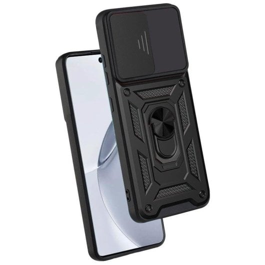 Funda para móvil Cool Hard Ring Plástico PC TPU Aluminio Negra para realme 16 Pro Plus 5G
