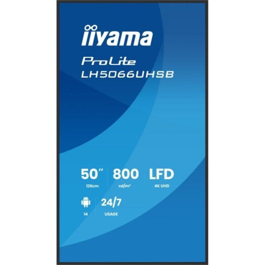 Monitor iiyama LH5066UHSB-B1AG 50" UltraHD 4K IPS WiFi Android 14 6,5 ms
