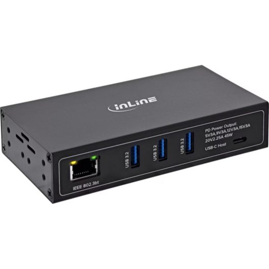 Hub InLine 4 porte 5 Gbps Gigabit Ethernet modello 35396I PoE