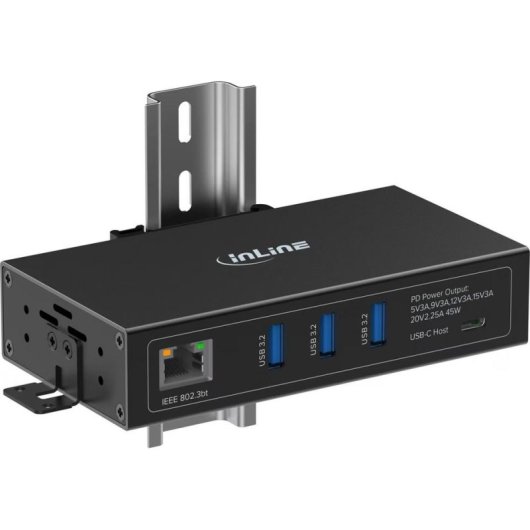 Hub InLine 4 porte 5 Gbps Gigabit Ethernet modello 35396I PoE
