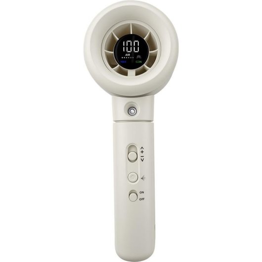 Mini-Handventilator Verbatim 32344 6,5W 16000RPM 3000mAh Display USB Weiß Silber