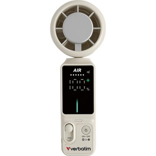 Mini ventilateur de main Verbatim 32348 10W 11000 rpm batterie 7h portable rechargeable