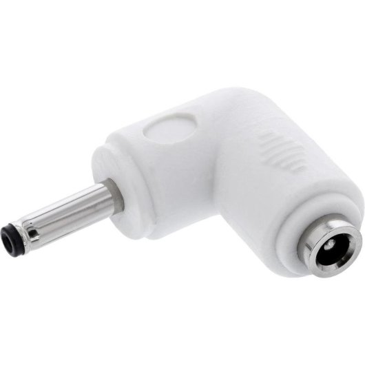 Adaptador DC InLine 90 deg Branco