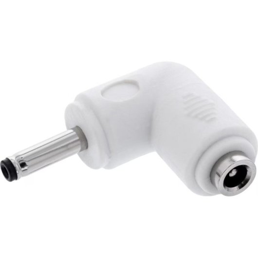 Adaptador DC InLine 90 deg Branco
