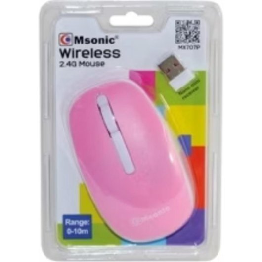 Ratón Vakoss MX707P inalámbrico 1000 DPI rosa ambidiestro RF
