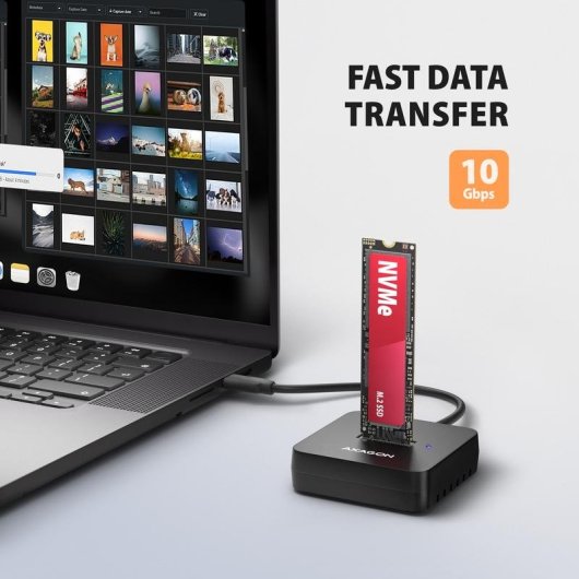 Basis zur SSD M2 Verbindung Axagon ADSA-M2C11L USB 3.2 Gen 2 Type-C Schwarz