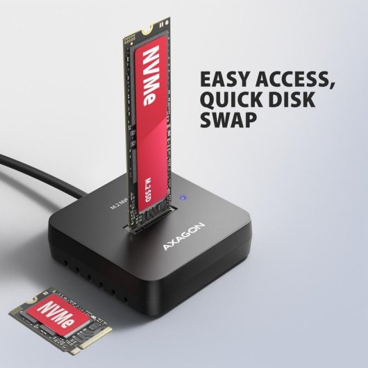 Basis zur SSD M2 Verbindung Axagon ADSA-M2C11L USB 3.2 Gen 2 Type-C Schwarz