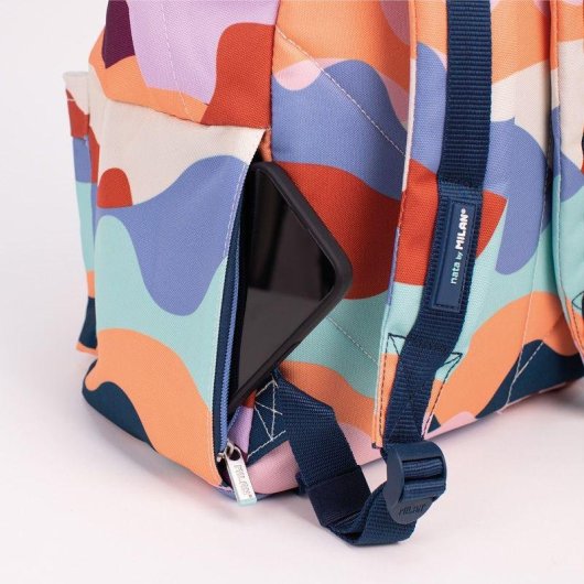 Mochila escolar Milan The Fun 22L 2 cremalleras compartimento portátil