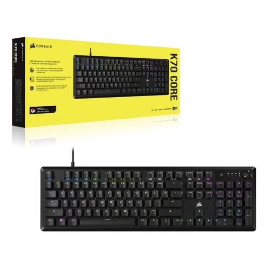 Teclado Corsair K70 completo com switches CORSAIR MLX Red e retroiluminação