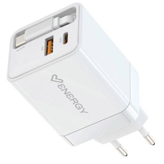 Cargador Retráctil ENERGY SISTEM con Cable USB-C Integrado