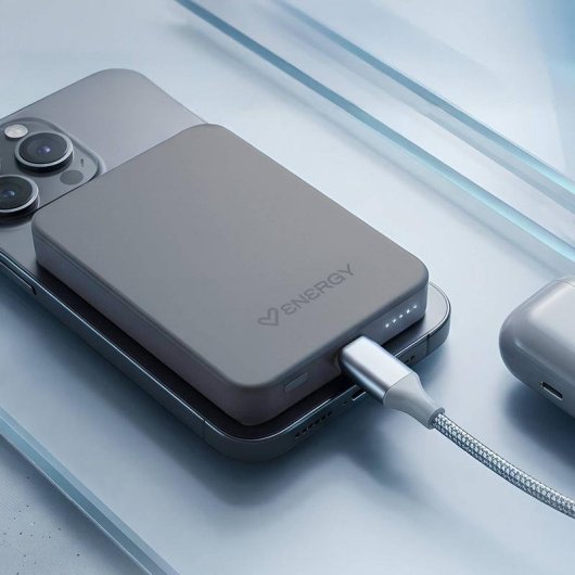 Power Bank ENERGY SISTEM 10000 mAh 20 W Apta para avión Grafito