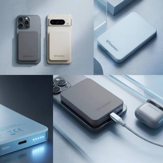 Power Bank ENERGY SISTEM 10000 mAh 20 W Apta para avión Grafito