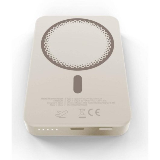 Power Bank ENERGY SISTEM 10000 mAh 20 W Apta para avión Champagne