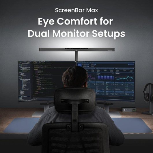 Lampada BenQ ScreenBar Max per monitor doppi 33 pollici