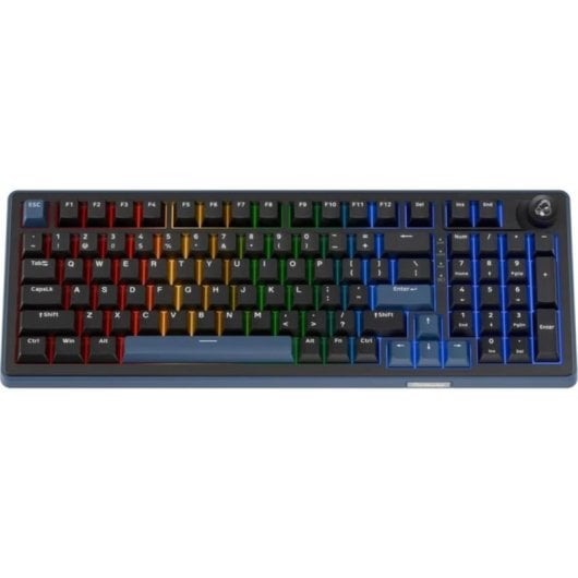 Teclado Ducky OK-M 98 mecánico gaming Hot Swap USA con RGB negro
