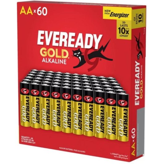 Alkalinebatterie AA Eveready Gold 60 Stk
