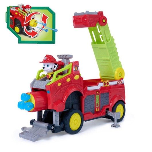 Vehículo PAW Patrol Dino Movie Rescue Responder Marshall con figura articulada