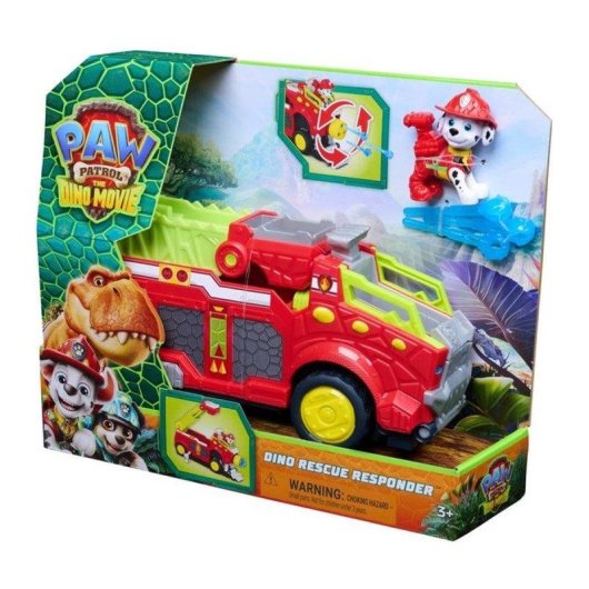 Vehículo PAW Patrol Dino Movie Rescue Responder Marshall con figura articulada