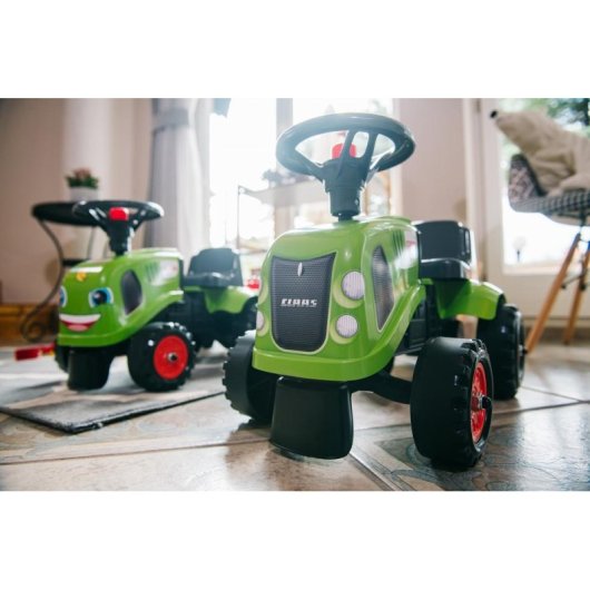 Tracteur a pedales Falk Claas - Volant et remorque
