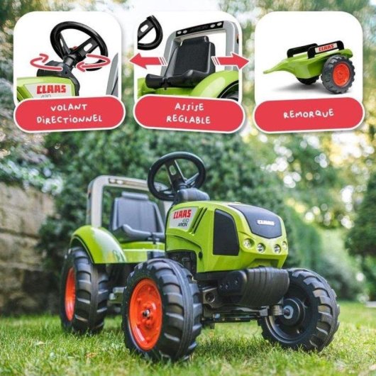 Pedal-Traktor Falk Claas Arion 430 mit Anhanger