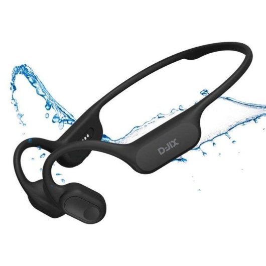 Auriculares D-Jix Triton 600 inalámbricos Bluetooth 6.0 con MP3 32GB, micrófono y IP68, negros