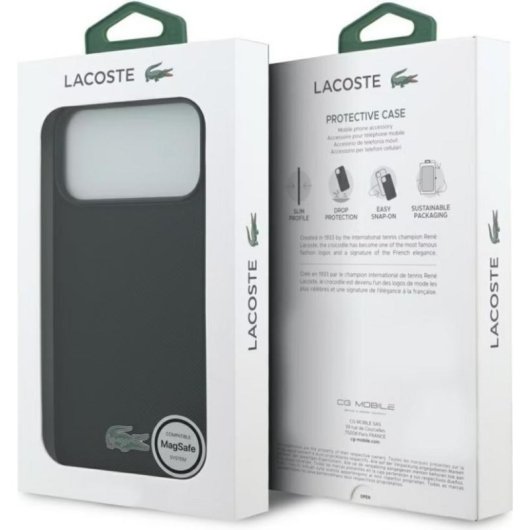 Funda para móvil Lacoste Backcover PC TPU Preto MagSafe para iPhone 17 Pro Max