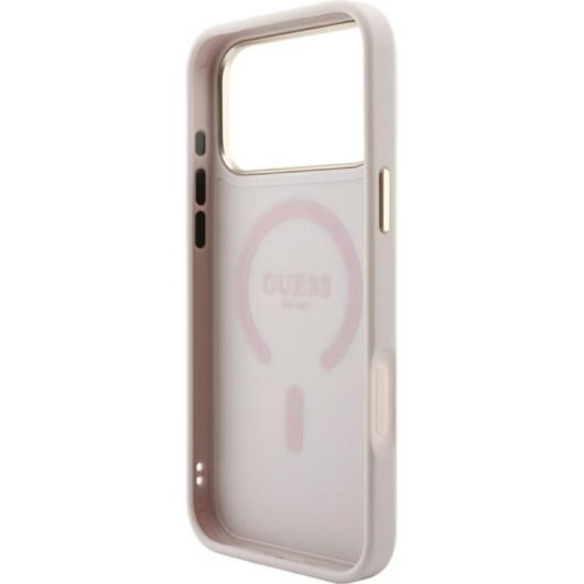 Funda para móvil Guess Backcover PU-Leder rosa für Apple iPhone 17 Pro
