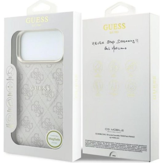 Funda para móvil Guess Backcover PU-Leder rosa für Apple iPhone 17 Pro