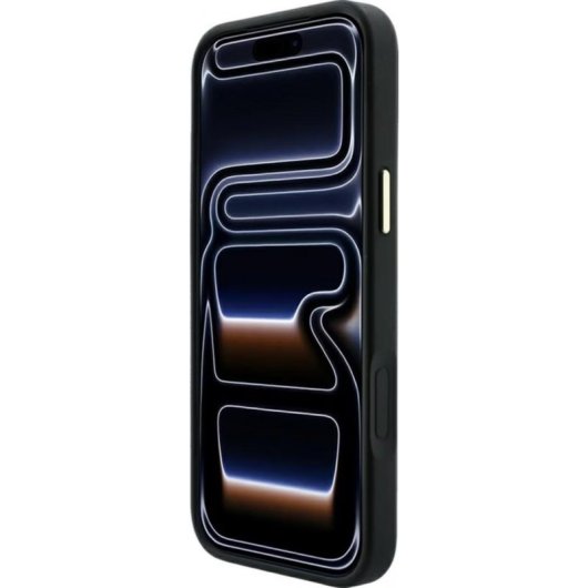 Funda para móvil Guess Backcover PU-Leder schwarz und gold für Apple iPhone 17 Pro
