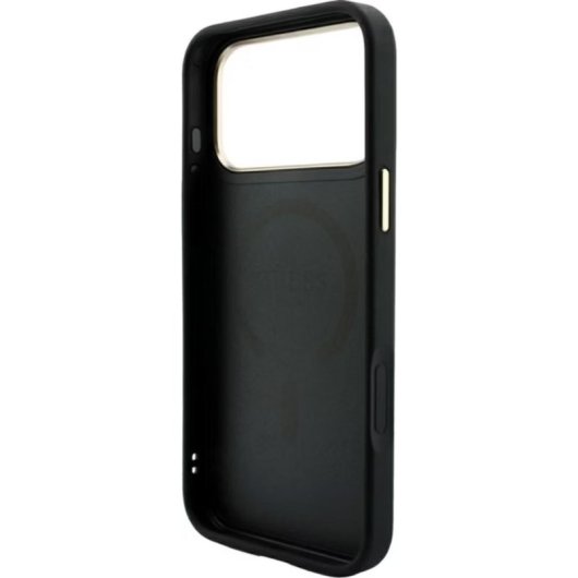Funda para móvil Guess Backcover PU-Leder schwarz und gold für Apple iPhone 17 Pro