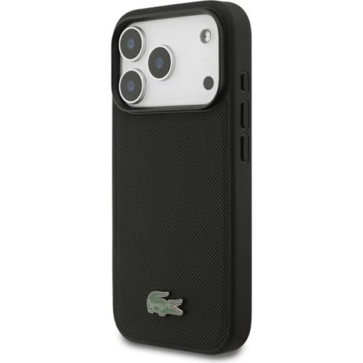 Funda para móvil Lacoste Backcover PC TPU Preto com logo metálico para iPhone 17 Pro