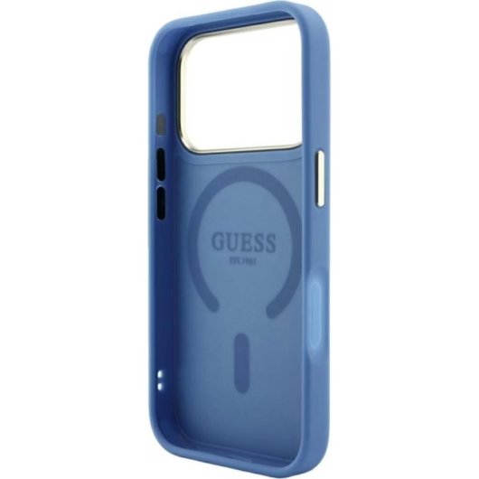 Funda para móvil Guess Backcover PU-Leder blau für Apple iPhone 17 Pro