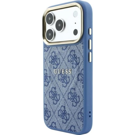 Funda para móvil Guess Backcover PU-Leder blau für Apple iPhone 17 Pro