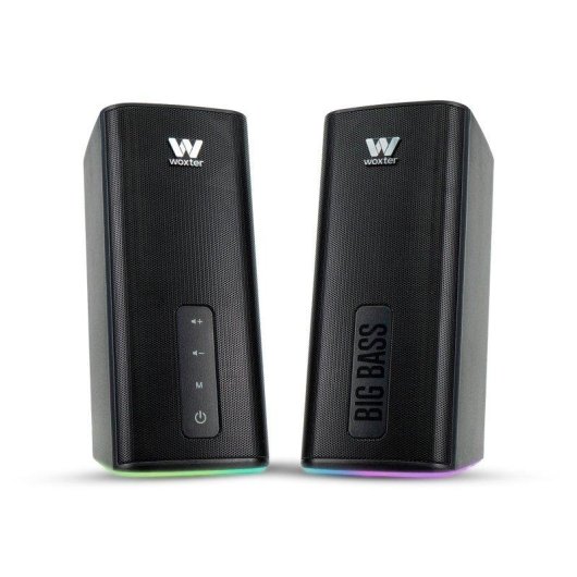 Altavoces Woxter 2.0 Bluetooth 20 W con iluminación RGB y control frontal